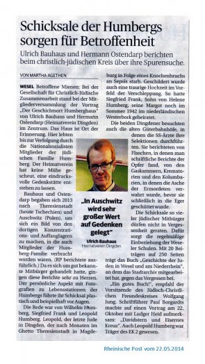 Vortrag Gesellschaft für Christlich-Jüdische Zusammenarbeit